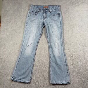 BKE Vintage Y2K Jersey Women Jeans Flare Leg Light Wash Denim Size 28x31